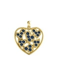 thumbnail image 2 of 0.25 Carat Natural Blue Diamond With Heart-In-Heart Beautiful Design Heart Shape Pendant Crafted In Rose White and Yellow Gold With 18 Box Chain Gold Plated Over 925 Sterling Silver For Women, 2 of 5