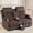 Brown, variant on 3-Seat Reclining Sofa with Flip Middle Backrest, Manual Loveseat Recliner with Storage Drawer, USB & Type-C Ports, Cup Holders & Phone Holders, Gray