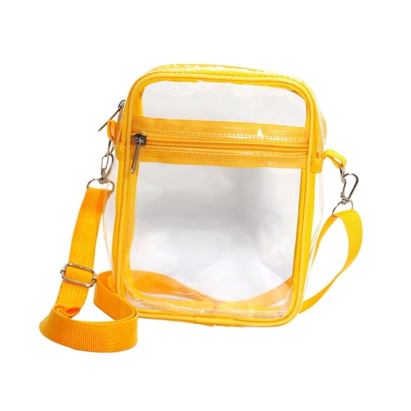 Clear Bag Durable Looking through Clear Purse for Beach Sporting Events Outdoor yellow small
