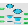 thumbnail image 2 of Comfify Colander Set, Silicone, Collapsible Space Saving Design, 2-Pack, Blue, 2 of 9