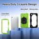 thumbnail image 3 of Funda Resistente a Golpes para Samsung Galaxy Tab A11, Funda Protectora de Silicona + Capa de PC con Rotación de 360°, Asa Cuadrada y Soporte con Correa para el Hombro, Amarillo, para Galaxy Tab A11, 3 of 8