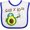 White and Royal, variant on Inktastic Avogadro's Number with Avocado Chemist Boys or Girls Baby Bib