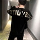 thumbnail image 2 of Sudaderas para hombre, sudaderas blancas sin capucha, cuello redondo, ropa para hombre, jersey negro, cuello redondo, gráfico, estilo coreano, emo, 2 of 5