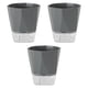 thumbnail image 2 of Maceta de riego automático de 3 piezas, contenedor para flores, colección ligera 17 cm gris, 2 of 9