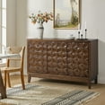 thumbnail image 2 of 54" Sideboard 3 Doors Storge Accent Cabinet with Adjustable Shelves Walnut, 2 of 9