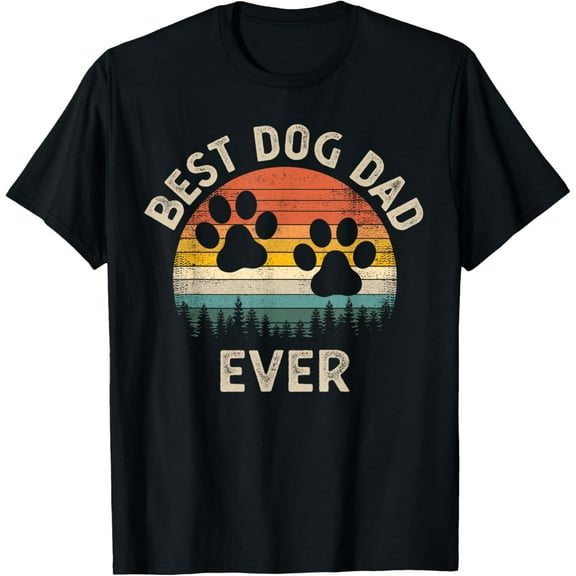 Best Dog Dad Ever Vintage Funny Father's Day Dog Lover Gifts For Father's Day T-shirt