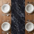 thumbnail image 6 of Black Marble Table Runner - 36 Inch Long, Kitchen Dining Table Runner Dresser Scarves, Vintage Abstract Ombre Dots Pattern Art Farmhouse Decor for Coffee Tables Wedding Party Banquet, 6 of 8
