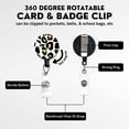 thumbnail image 3 of Bravoul Retractable Badge Reels Heavy-Duty with 360 Degree Rotating Clip ID Card Holder Detachable Lanyard 3 Piece, 3 of 9