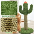 thumbnail image 6 of Cat Scratching Post, 23.6" Cactus Cat Scratcher Kitten Scratch Post with Sisal Rope for Indoor Cats Claw Scratcher, Vertical Green Cat Tree with Dangling Ball for Kitties Medium, 6 of 9
