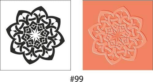 FineArt Texture Stamps Flower Shape Polymer Clay Molding Mat 3.5 cms