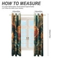 thumbnail image 2 of Boho Vintage Floral Blackout Curtains, Watercolor Pattern Window Treatment Grommet Curtains for Bedroom Thermal Insulated Window Curtains for Living Room 2 Panel Set, 2 of 5