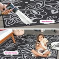 thumbnail image 3 of SAFAVIEH Beach House Robynne Botanical Indoor/Outdoor Area Rug, Black/Light Gray, 8' x 10', 3 of 18
