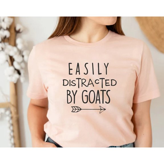Easily Distracted By Goats Shirt, Animal Lover Shirt, Goat Lover T Shirt, Goats Shirt, Barn Life Tee, Farmer Life Shirt, Country Shirts
