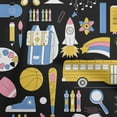 thumbnail image 1 of oneOone Rayon Black Fabric Kids Sewing Material Print Fabric By The Yard 56 Inch Wide, 1 of 4