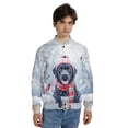 thumbnail image 4 of Playful Newfoundland Welcomes Winter Snowy Day with Cardinal Bird All Over Print 3D Baseball Jacket Lab Dog Lover Gifts Bomber Jacket Softball - 12017, 4 of 6