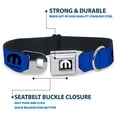 thumbnail image 4 of Mopar Pet Collar, Dog Collar Metal Seatbelt Buckle, Mopar Logo Repeat Blue Black, 16 to 23 Inches 1.5 Inch Wide, 4 of 8