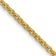 thumbnail image 1 of 14K Yellow Gold 1.4mm Round Open Link Cable Chain (20 X 1.4) Made In South Africa pen54-20, 1 of 5