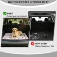 thumbnail image 4 of XYZCANDO Ghost Pink Bow Printed Trunk Mat 29" x 39", All-Weather Durable Cargo Liner with Non-Slip Backing, Easy-Clean Stitched Edge Protector for SUVs, Sedans and Trucks, 4 of 7