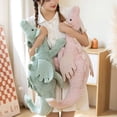 thumbnail image 2 of Giant Soft Plush Toy Little Dragon Plush Toys White Green Dinosaur Stuffed Animal Soft Doll Birthday Gift for Children, 2 of 5