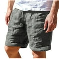thumbnail image 2 of Vivianyo HD Fashion Summer Shorts for Big Mens and Tall Men's Cotton Elastic Drawstring Color Sports Pocket Shorts, 2 of 6