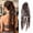 Brown, variant on Elastic Dread Ponytail, 24 Inch Boho Braided Dreadlock Hair Extension with Beads and Shells, Handcrafted Viking Hairpiece for Women Cosplay Travel Music Festival