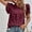Watermelon Red, variant on SXCXLSA Women's Tulip Sleeve Jacquard Top, Crewneck Casual Short Sleeve TShirt