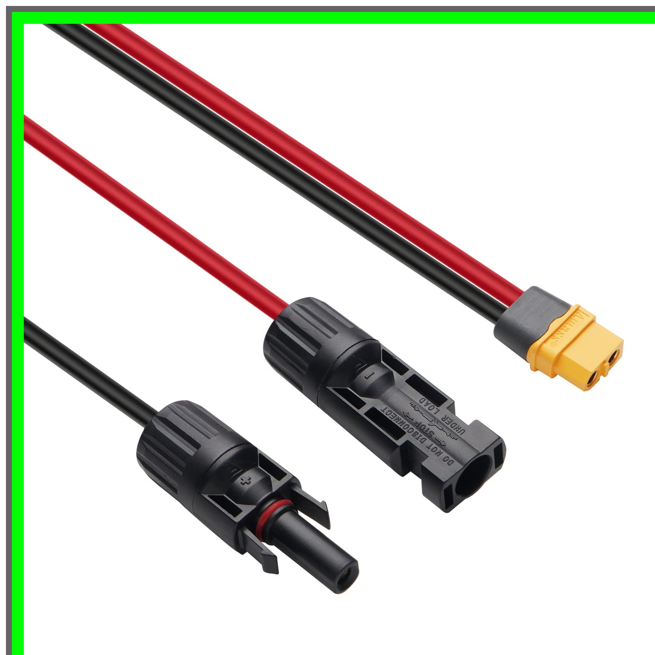 MC-4 to XT60 Solar Connector Adapter Cable for Generators and Panels