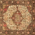 thumbnail image 1 of Ahgly Company Indoor Square Medallion Brown Traditional Area Rugs, 8' Square, 1 of 4