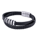 thumbnail image 2 of Pulsera para Hombre LUCKMAN Modelo Blake Piel Vegana y Acero Inoxidable Negro, 2 of 7