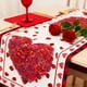 thumbnail image 5 of Camino de mesa de lino, decoración navideña, camino de mesa con forma de corazón para San Valentín, mantel con estampado de rosas rojas, decoración de San Valentín para restaurantes, varios caminos de, 5 of 6