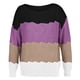 thumbnail image 4 of Gibobby Suéter para mujer, Suéter de Manga Larga algodón con Cuello Redondo Suéter para Mujer(Morado,G), 4 of 5