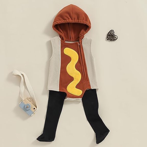 Baby Toddler Girl Boy Outfits Clothes Hooded Romper Jumpsuit with Long Socks Preemie Outfits Girl 18-24M