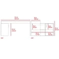 thumbnail image 5 of Boahaus Linyi L-Shaped Computer Desk, White, 2-Shelves, One Cabinet, for Adults, 5 of 5
