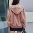 thumbnail image 6 of ZZwxWA Womens Zip Up Hoodie Jacket Long Sleeve Hooded Drawstring Sweatshirt Coat Cute Fall Casual Jacket with Pockets Hoodies for Teen Girls Summer Saving, 6 of 6