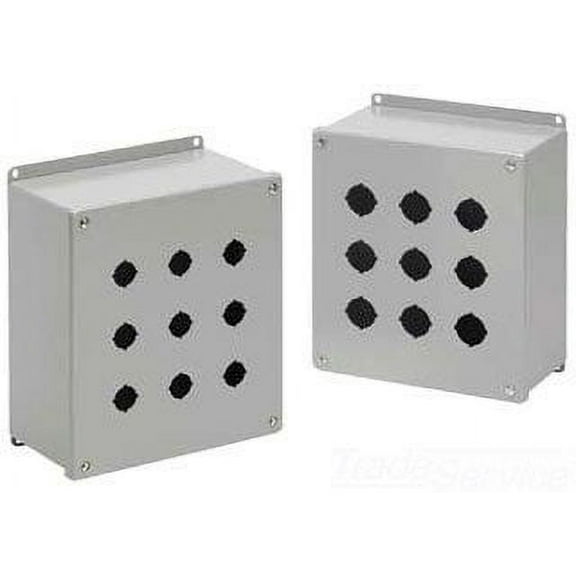 Hoffman E1PBX Enclosure for 1 30.5 mm Pushbutton, Extra Deep, Steel, Gray