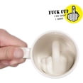 thumbnail image 3 of Up Yours Taza Thumbs Up Taza de café de cerámica con el dedo medio, 14 onzas, té con leche, divertida taza de regalo de café para Año Nuevo, Navidad, Halloween y cumpleaños, 3 of 4