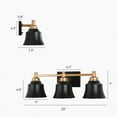 thumbnail image 4 of LNC Phapricornus 22-in 3-Light Matte Black LED Industrial Vanity Light Bar, 4 of 5