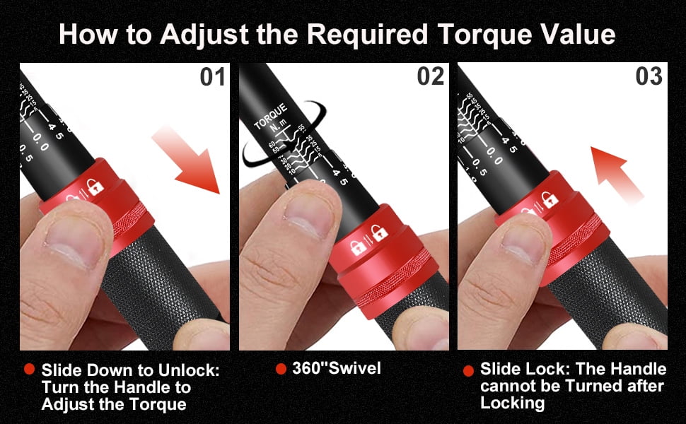 ATsafepro Adjustable Torque Wrench 5-60 Nm, 9×12mm Open End Torque Wrench, Interchangeable Torque Wrench for HVAC Mini Split,Refrigeration System,Bike Motorcycle and Car Maintenance