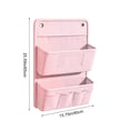 thumbnail image 3 of Wall Mounted Storage Organizer With 2 Layered Pockets Wall Hanging Cloth Bag For Dormitory Bedroom, 3 of 6