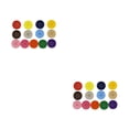 thumbnail image 4 of Wosthever Botones de costura coloridos de 100 piezas, botones redondos de 4 agujeros DIY de colores mezclados de plástico, botones para coser Color mixto 2piezas, 4 of 6