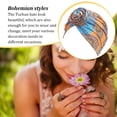 thumbnail image 4 of Minnieouse Estilos bohemios turbantes para mujeres Headwrap en forma de V Pre-Atado Sleep Beanie plisado Headcap Fashion Swirly Headcover naranja Type3 NO3, 4 of 5