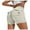 White, variant on Buigttklop Biker Shorts Women Witn Pockets High Waisted Workout Spandex Tummy Control Gym Running Yoga Shorts