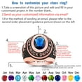 thumbnail image 3 of Customizable Class Rings Fully Personalized Class Rings for Men Gold Plated Class Rings 925 Sterling Silver Rings Men's Class Rings Class Rings for Men High School Size 5-15 Men's School Ring, 3 of 10