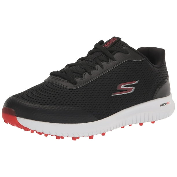 Zapatos de Golf Skechers Elite 5 Range Impermeables sin Tachuelas Negro/Rojo