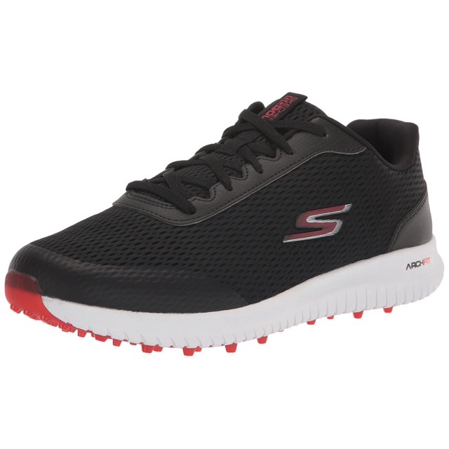 Zapatos de Golf Skechers Elite 5 Range Impermeables sin Tachuelas Negro/Rojo