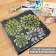 thumbnail image 4 of FORMRS 3 Ring Photo Album 4"x6" Self Adhesive Large Capacity PU Leather Cover, Gray Floral, 4 of 8