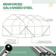 thumbnail image 5 of Outsunny Tunnel Greenhouse w/ Mesh Door & Roll-up Sidewalls Hot House White, 5 of 9