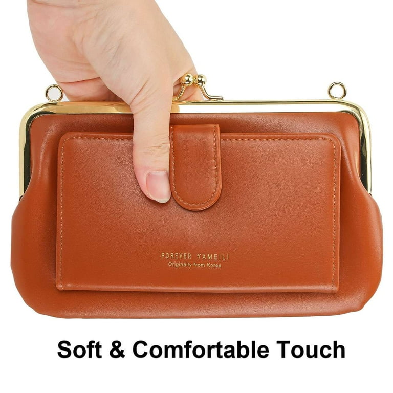 Soft mini crossbody bag with kiss lock sale