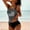 Gray, variant on Women Tankini Swimsuits 2 Piece Letter Print Athletic Bathing Suits Tummy Control Modest Swimwear with Boyshort Green XL