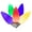 MultiColor, variant on Vickerman C9 Ceramic LED Blue Bulb, package of 25